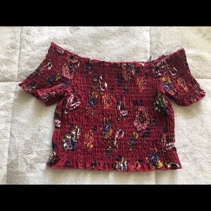 off shoulder crop top